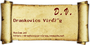 Draskovics Virág névjegykártya